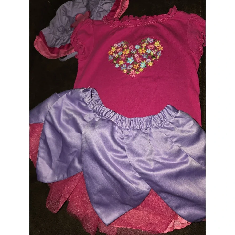 Gymboree fairy fashionable spring Easter outfit top 4t skirt 3t hat 2t 3t floral